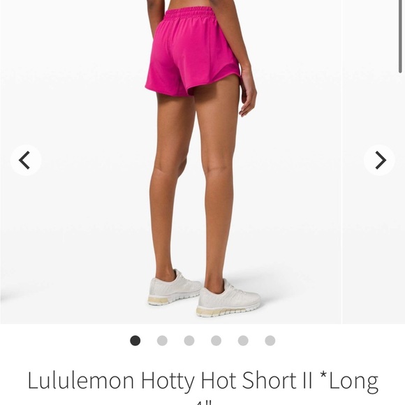 Lululemon Hotty Hot Short II Long 4" in Ripened Raspberry Sz 4 - Picture 3 of 7